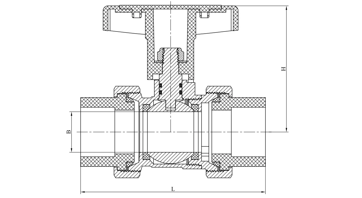 PPR Union Long Shank Ball Valve